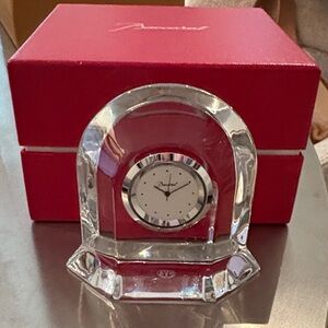 Baccarat Lead Crystal Small Clock